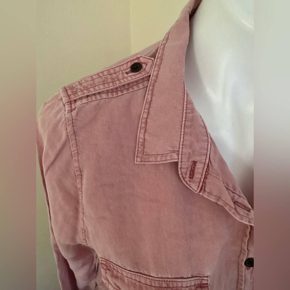 Universal Thread Dusty Rose Button-Up Collard Shi… - image 5